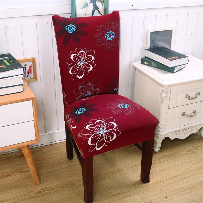 1Pc Elastic Dining Chair Cover Geometric Slipcovers Chair Case Stretch Seat Cover For Wedding El Banquet Living Room
