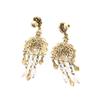 Diamond Water Drop Glazed Fringed Earrings Literary And Retro Design Versatile Stud Earrings Fashion High Sense Antique Earrings