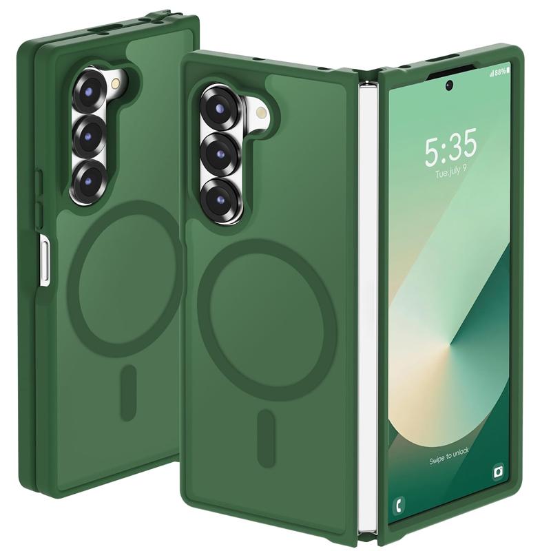 Translucent Matte Magnetic Camera Lens Protection Phone Case for Samsung Galaxy ZFold 7 5G 6 8 Wide Lightweight Slim