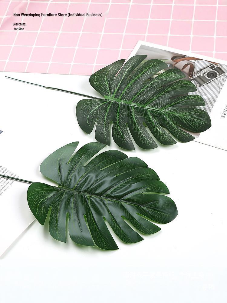 Artificial Turtle Leaf Wall Decor for Flower Arrangements and Photo Props