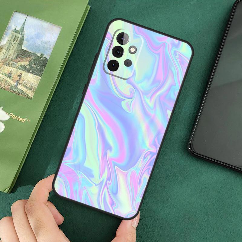 Holographic Iridescence Case For Samsung Galaxy A54 A12 A22 A32 A52 A72 A52S A14 A70 A51 A71 A33 A53 A73 Cover