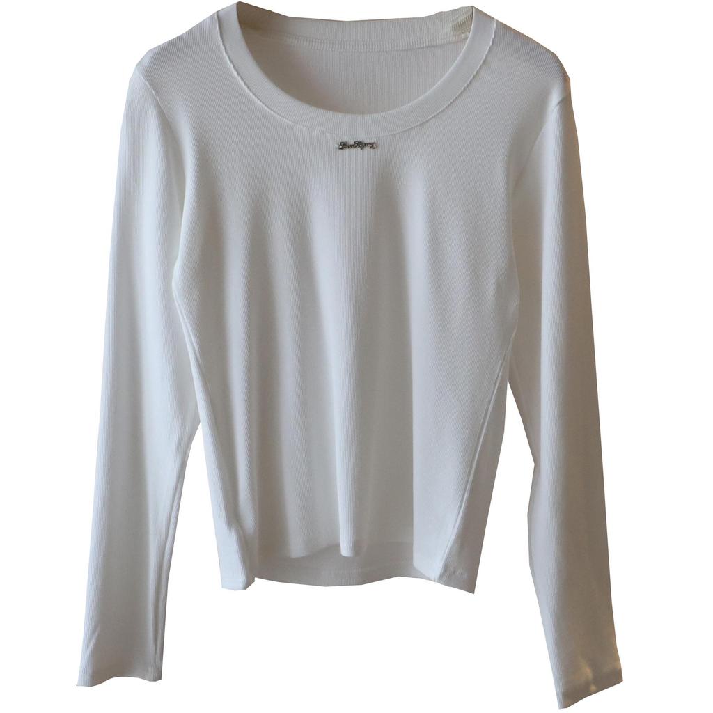 Bi Zheng 2025 Spring Korean Style Slim Fit Women's Long Sleeve Solid Color T-shirt (Model 3306)