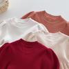 Korean-Style Puff Sleeve Sweater for Girls, 0-5 Years, Autumn Fashion, Knitted Top AY636
