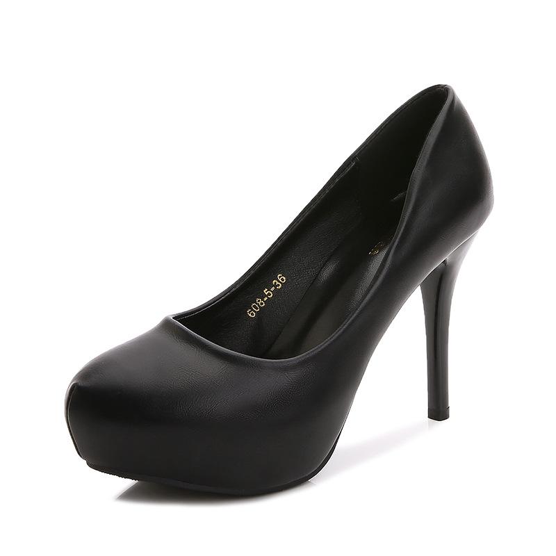 Autumn new waterproof table pointed thin heel super high heel shallow mouth professional business fashion casual women's shoes