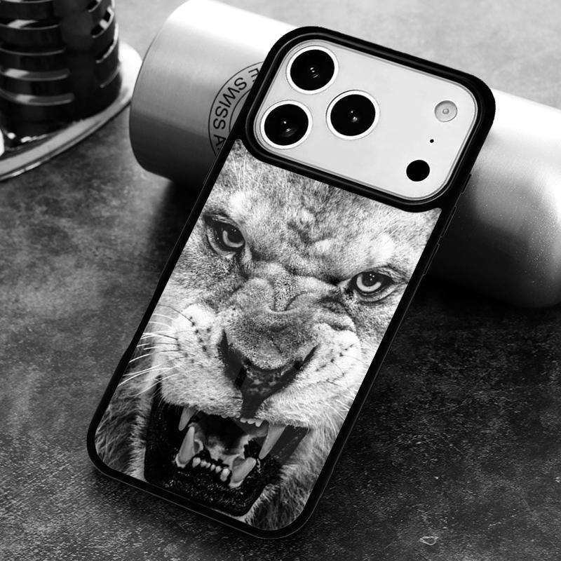 King Lion Roaring Phone Case for iPhone 17 16 15 Pro Max Air 14 13 12 11 Plus Shockproof Cover