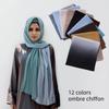 Chiffon Ethnic Style Scarf Long Islamic Turban Elegant Wraps Shawl  Daily