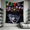 Clown Horror Tapestry Halloween Decor Tapestry Wallmounted Background Cloth Background Wall Hanging Cloth Homestay Soft Decoration Tapestry