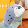 Cute Seal Plush Toy Doll Pillow On Bear Bed Doll Soft and Cute Pillow for Children
