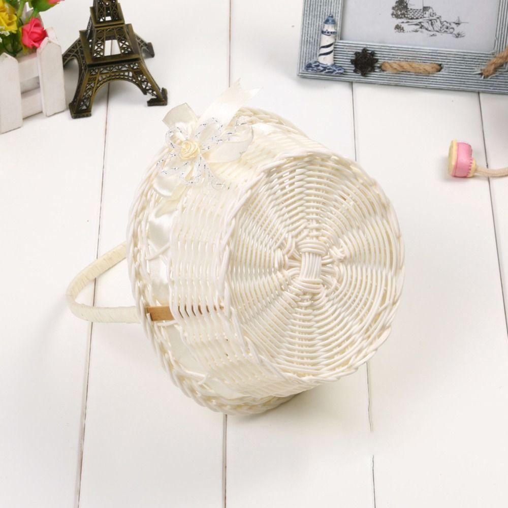 Large Capacity Fruit Storage Bin Handmade Bamboo Flower Basket New Storage Basket