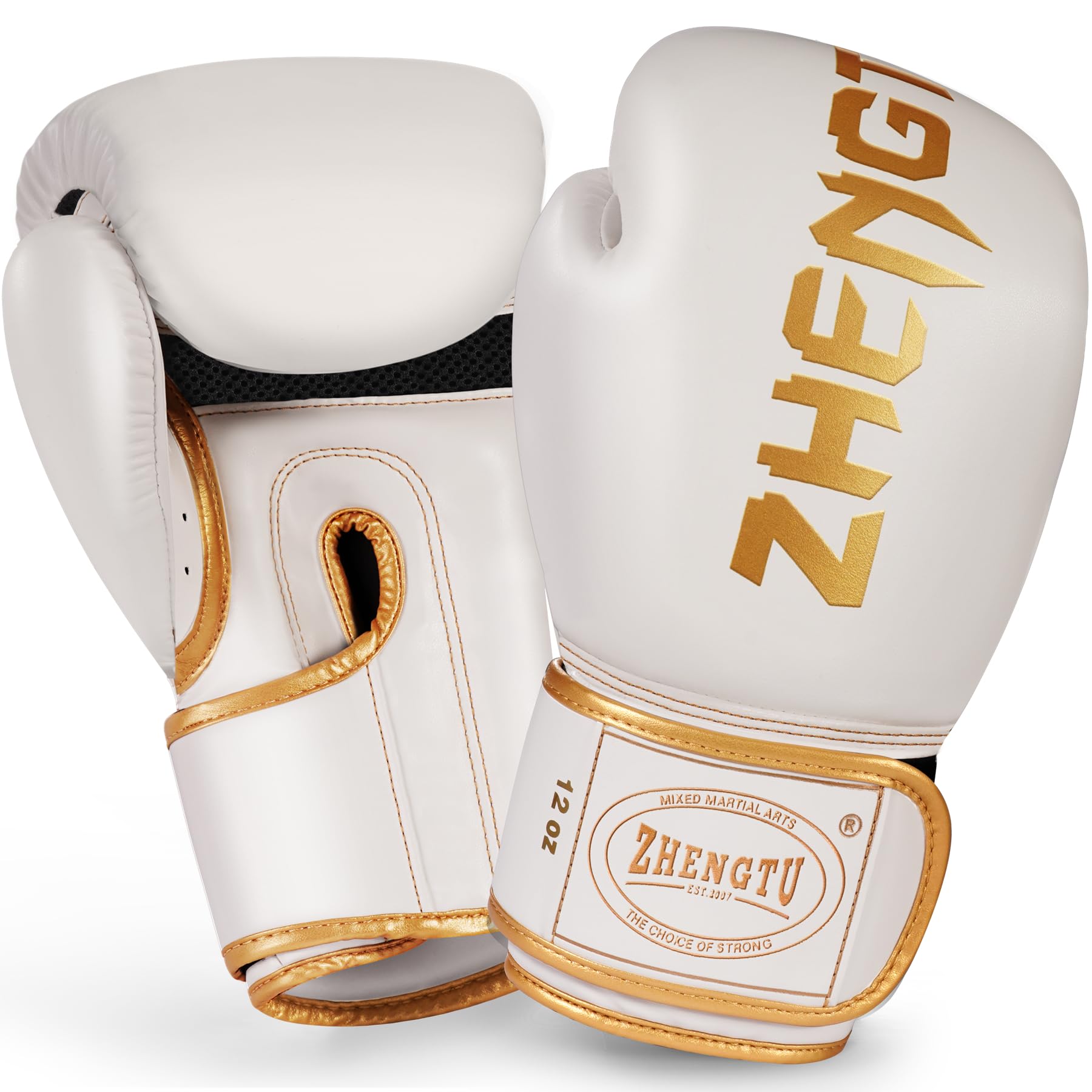 

Recommended by RIZIN Fighter Makoto ZHENGTU Gold Series Boxing PU Inner Glove Shock Punching Warranty Shenryu Gloves, 8/10/12/14/16 oz., Leather,