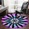 1pc Psychedelic Eye Mandala Round Carpet, Made of Polyester,Perfect for Decorating Office Chairs, Living Rooms,Vibrant Decorative Rug
