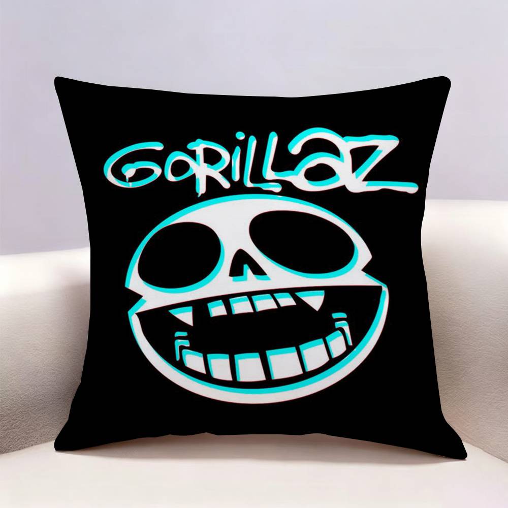 GGorillaz Band  Doublesided print Pillow Case for Sofa Living Room Home office Decor Protective Cover