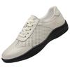Simple Comfort Men's Outdoor Ventilation Non-slip Genuine Leather Sports Shoes Men Soft Flat Bottomed Little White Shoes