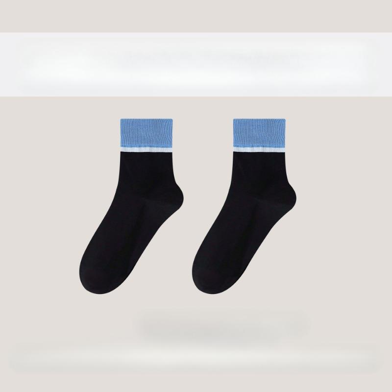 Female Spring and Summer New Simple Leisure Cotton Anti Bacterial Anti Odor Sweat Breathable Tube Socks
