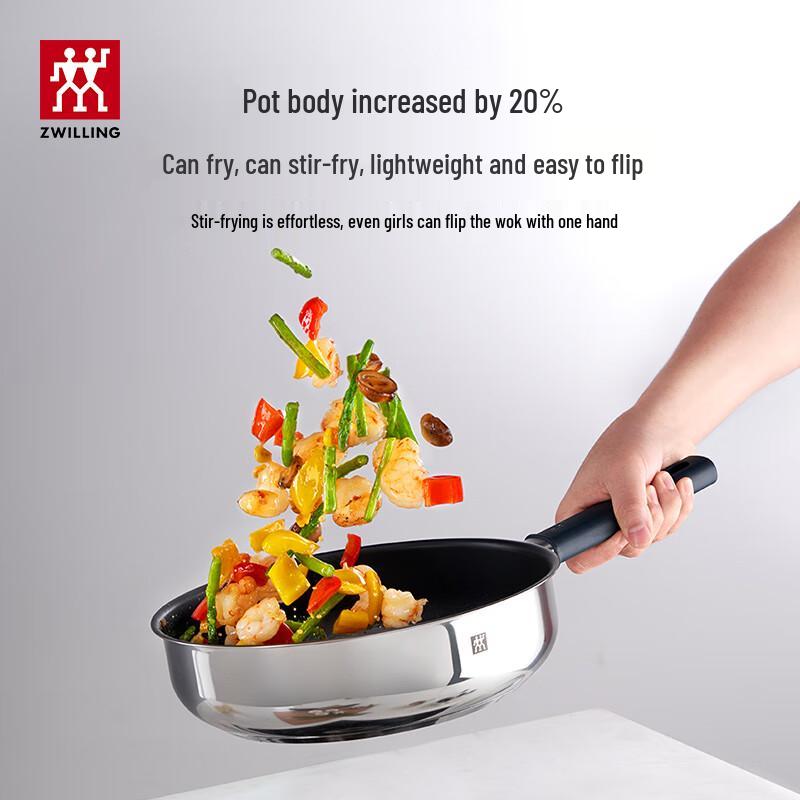 ZWILLING 304 Stainless Steel Titanium Non-Stick Frying Pan, 26cm