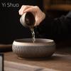 Ancient Burn Jumping Knife Pattern Tea Wash Retro Ceramic Building Water Cup Washing Water Basin Kung Fu Tea Set Accessories