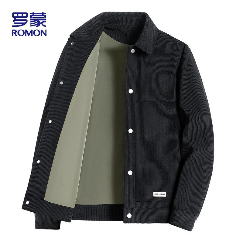ROMON Men's Corduroy Collared Jacket