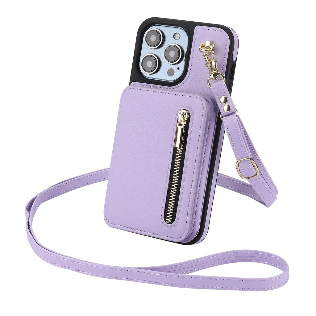 Zipper Cards Bag Crossbody Leather RFID Wallet Case For iPhone 17 Pro Max 15 16 14 Plus 13 12 11 XS SE 2022 Pocket Purse Cover