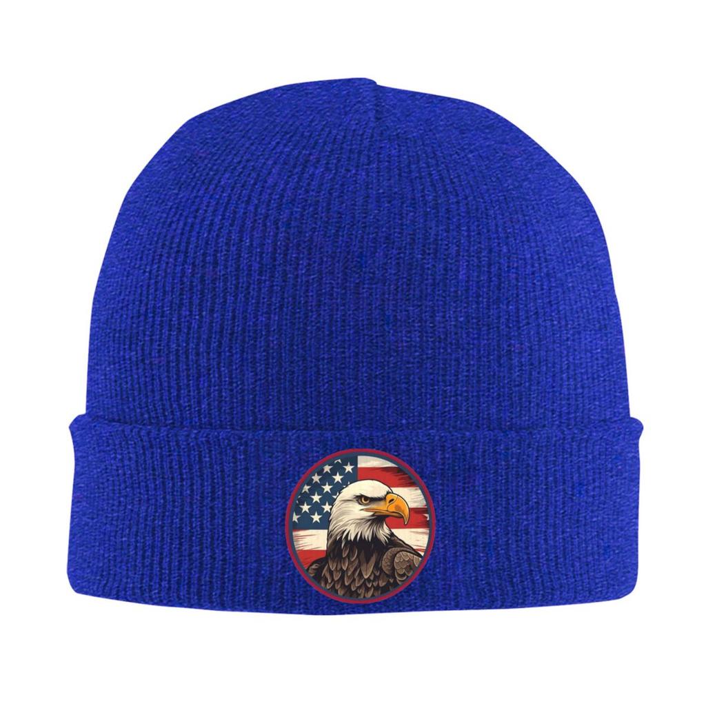 Warme Strickmütze mit Adler-Print Winter-Strickmütze Beanie Mütze Skullies Beanies Hip Hop Mützen für Unisex