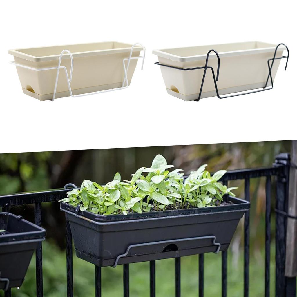 Balcony Railing Planter Deck Window Boxes Home Decoration Hanging and Box Brackets