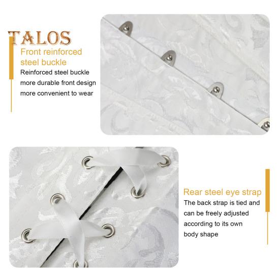 Women Shapewear Lace Up Overbust Corset Bustier Top Hourglass Figure Push-up Bodyshaper with 12 Bones