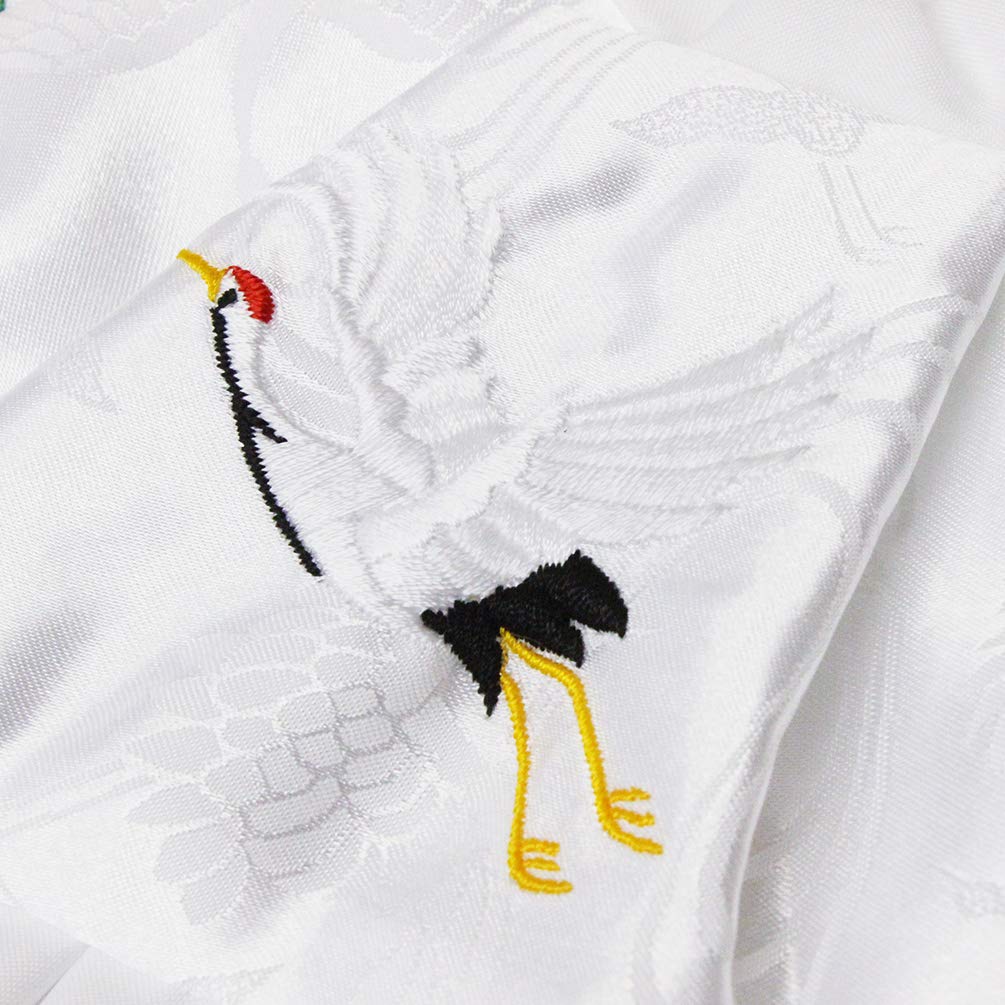 Shrine Visit Baby Set for Boys and Babies Piece Suehiro Birth Denden Inu Made In Japan [Mermaid Ookini] [Ookini] (White/7 Set) Bib, Hat, Hood, Amulet,