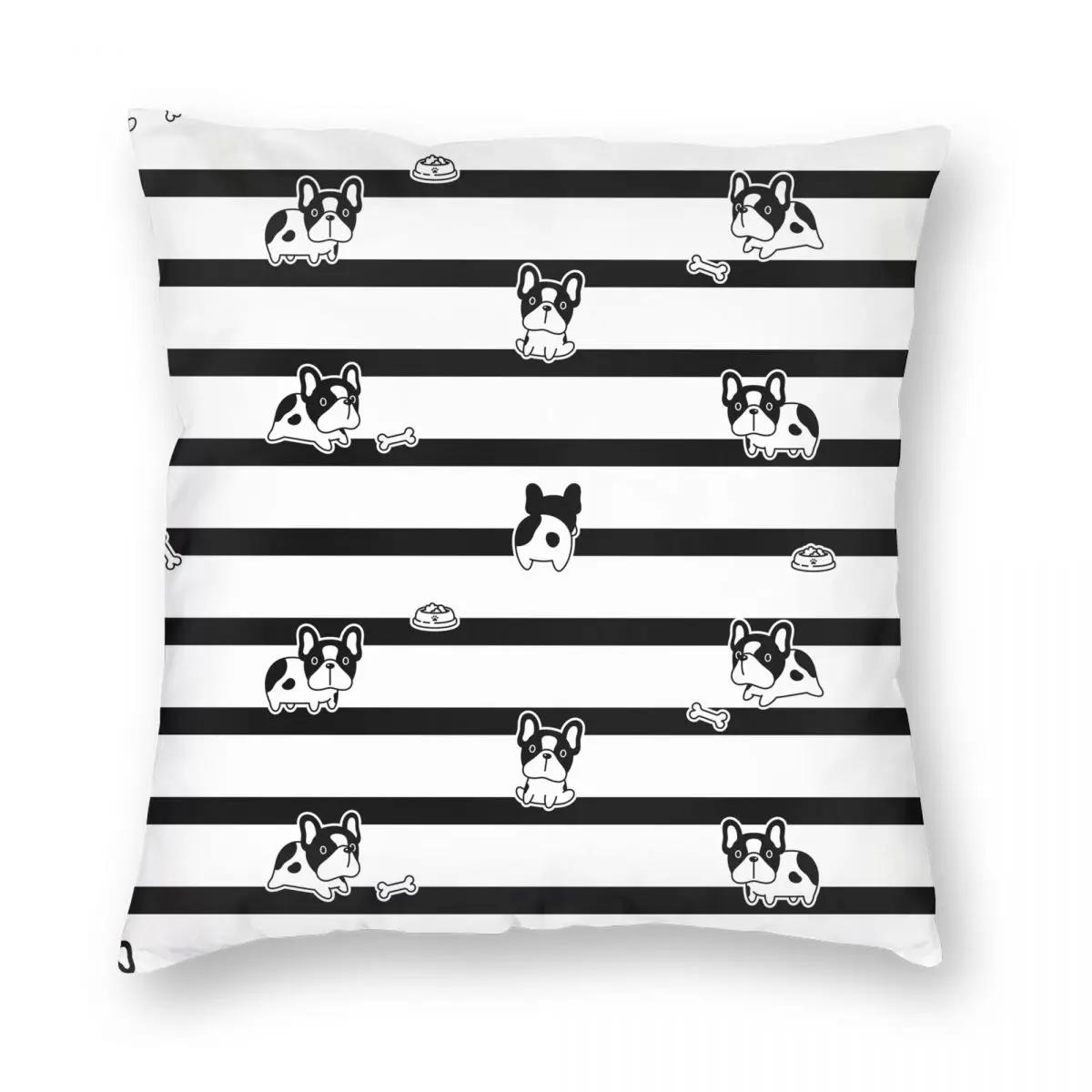 

French Bulldog Dog Lover Pillowcase Doublesided Printing Polyester Cushion Cover Decorations Pillow Case Cover Living Room 66x66cm