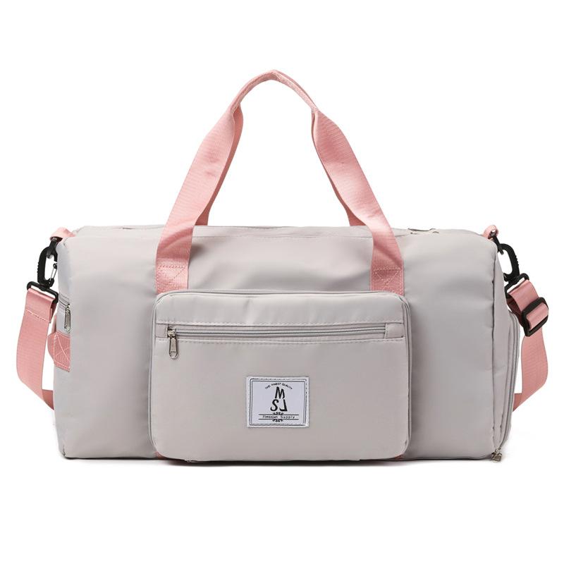 Large-capacity fitness bag storage and burden reduction, fashionable and simple short-distance travel bag, independent shoe compartment, yoga bag.