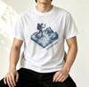 Colorful Autumn Pine Tree Lake Reflection Graphic Tshirt Rainbow Forest Wilderness Landscape Unisex Tee Nature Outdoor Lovers