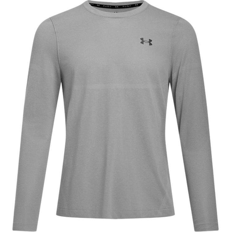 Under Armour RUSH SeamlessLegacy SS25 T Shirt Men s Modern Gray 1379282-011 M