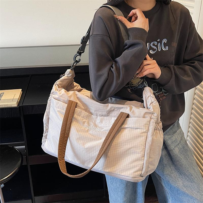 Large Capacity Short Distance Travel Bag Women's Lightweight Sports Fitness Bag Storage Luggage Bag