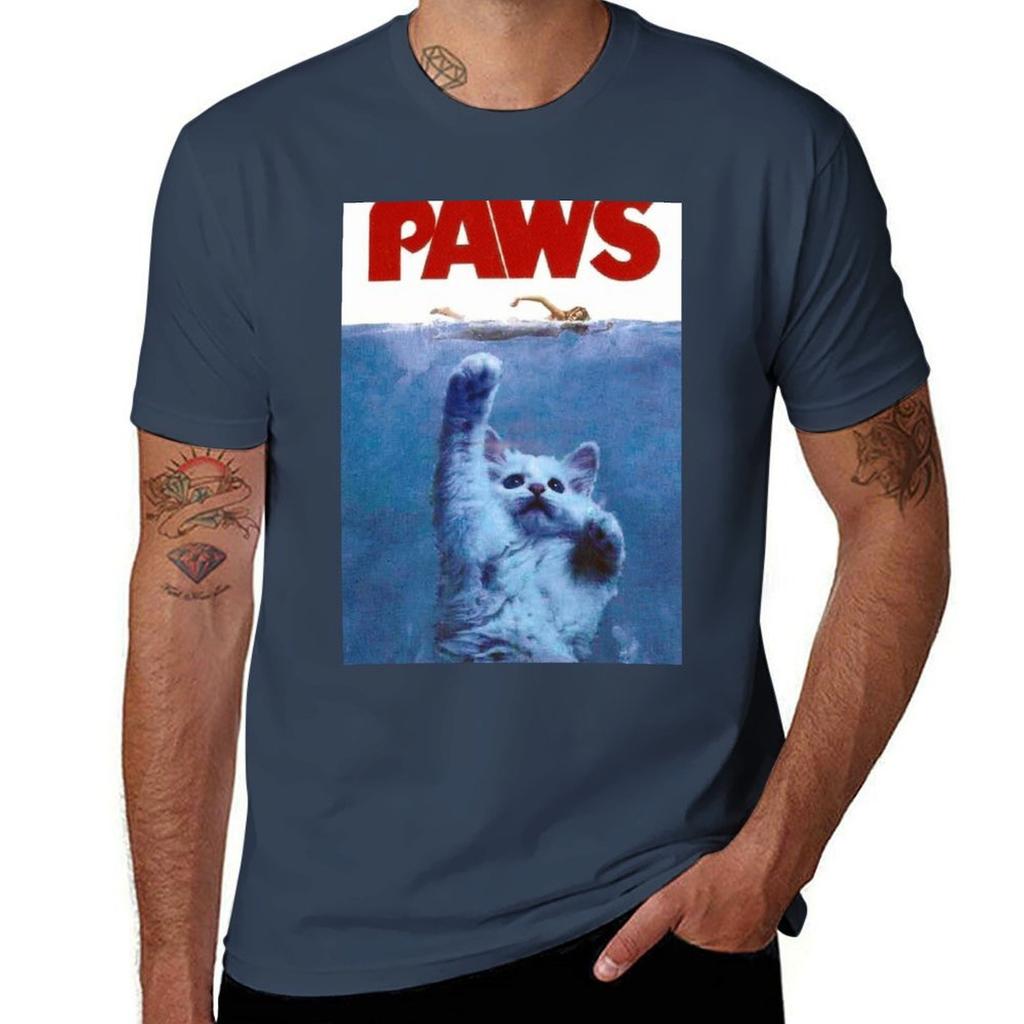 Paws TShirt Minimalist Graphic Tee Shirt