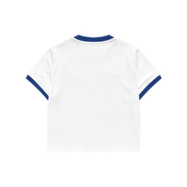 Fila Fusion Letter Pattern Printed Crew Neck Regular T-Shirt Women Tops White T11W322105FWT