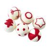 6Pcs Christmas Wool Ball Hanging Pendants Lightweight Christmas Tree Decor Hanging Ornaments Home Party Decorations