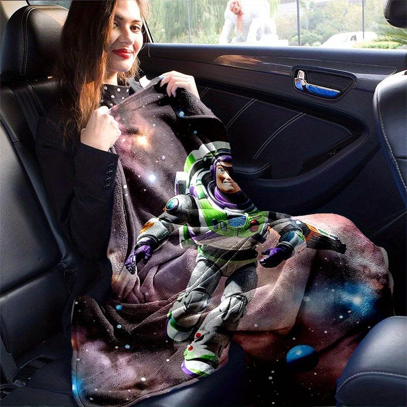 1pc, Cartoon Astronaut Blanket, Space Explorer Design, Seasonal Universal, Home Decoration, Living Room, Travel, Camping, Car Blankets, Beac