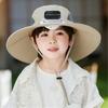 Quick Drying Hat for Kids with Cooling Fan Solar Powered Fisherman Hat Breathable Sunproof Caps for Outdoor Activity