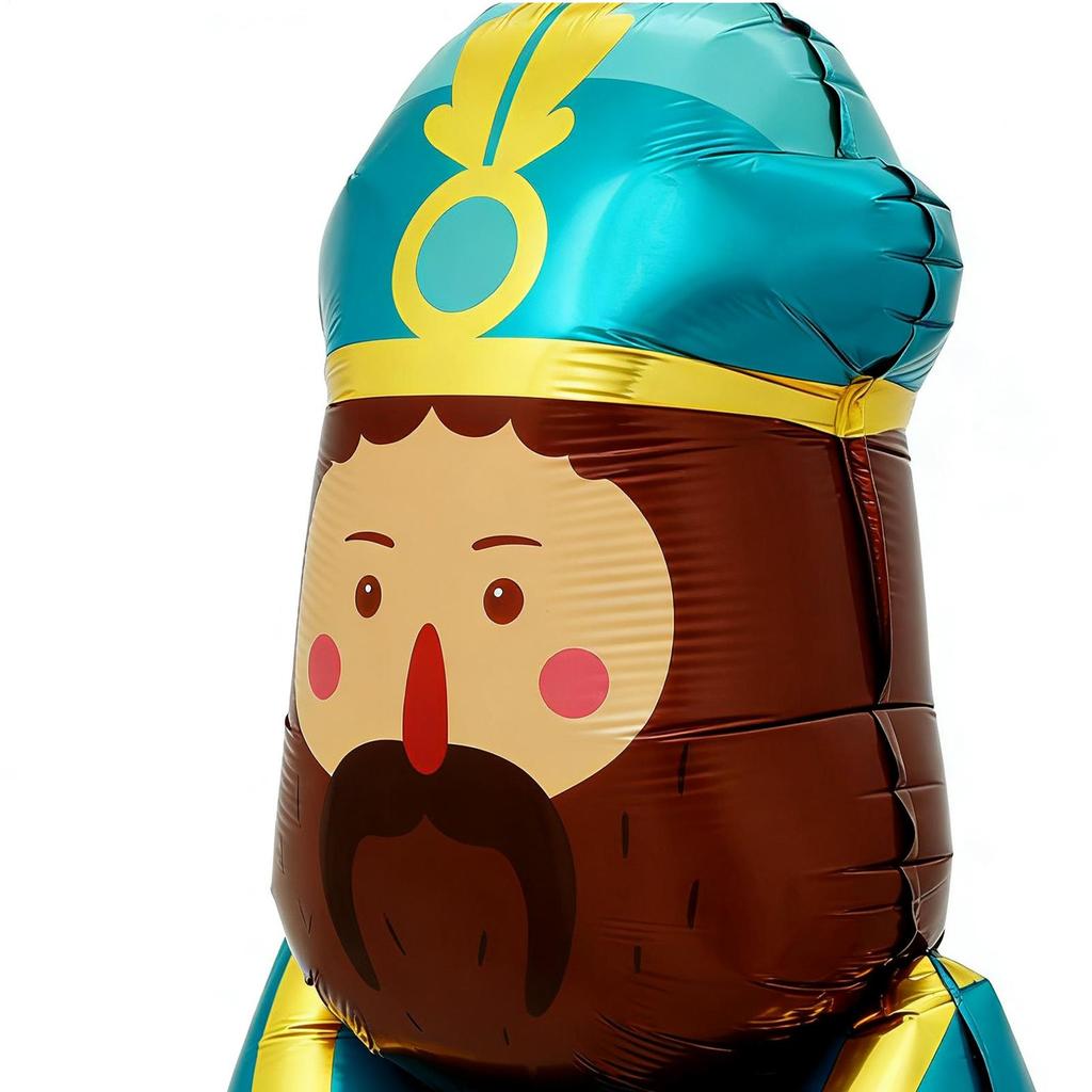 3PCS Kings Festival Balloon Theme Party Orange Face White Face Brown Face King Balloon Birthday Party Supplies Family Gatherings