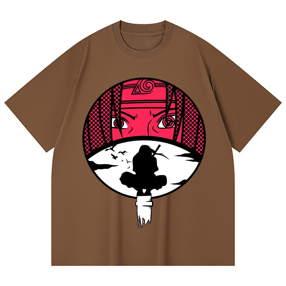 230 Gsm 100% Cotton Naruto V8 Itachi Print Unisex Heavy Cotton T Shirt