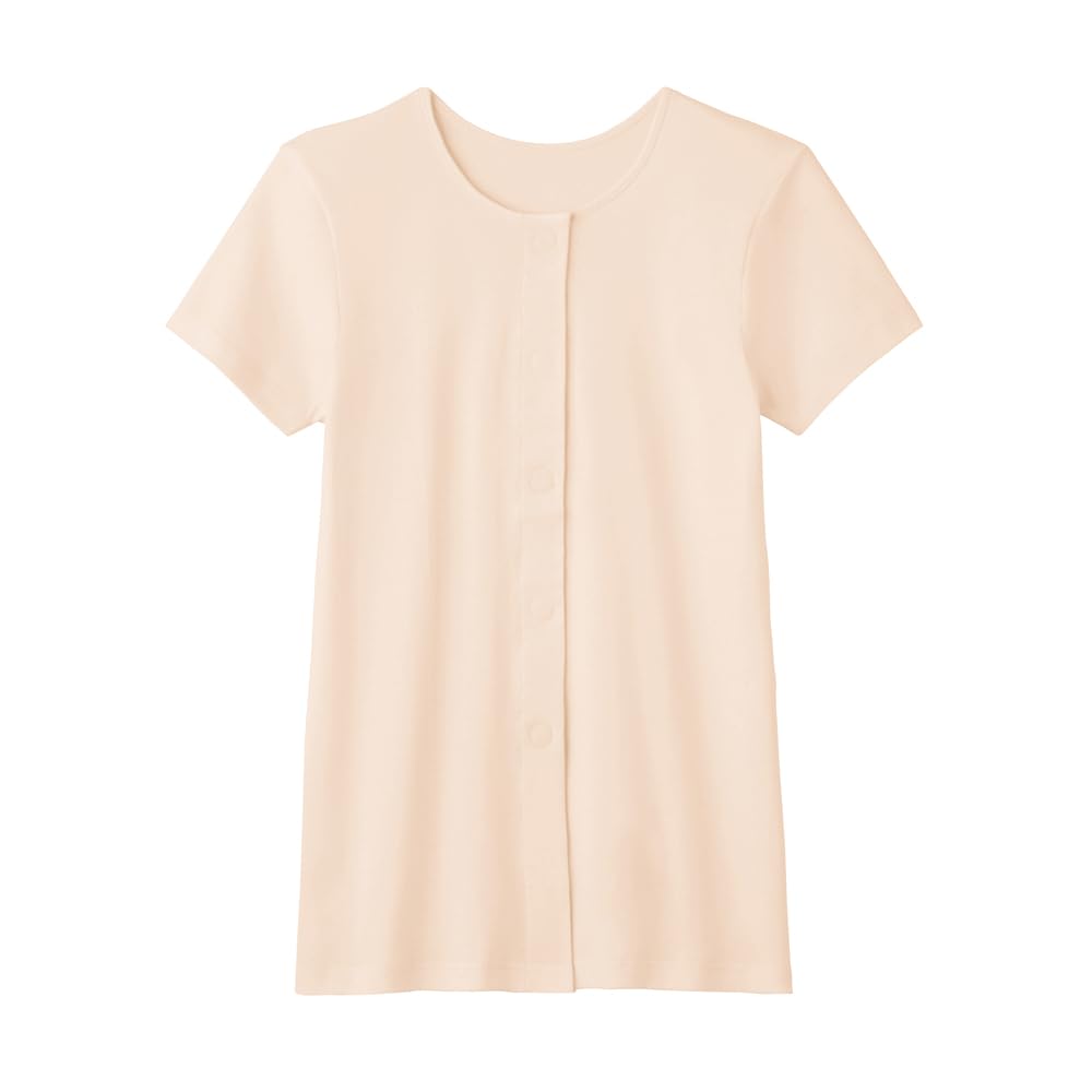 GUNZE (Gunze) 3/4 Sleeve Innerwear, Front Opening, Antibacterial, Deodorizing, Moisturizing, 100% Cotton, Easy to Wear, HW4038, Women's
