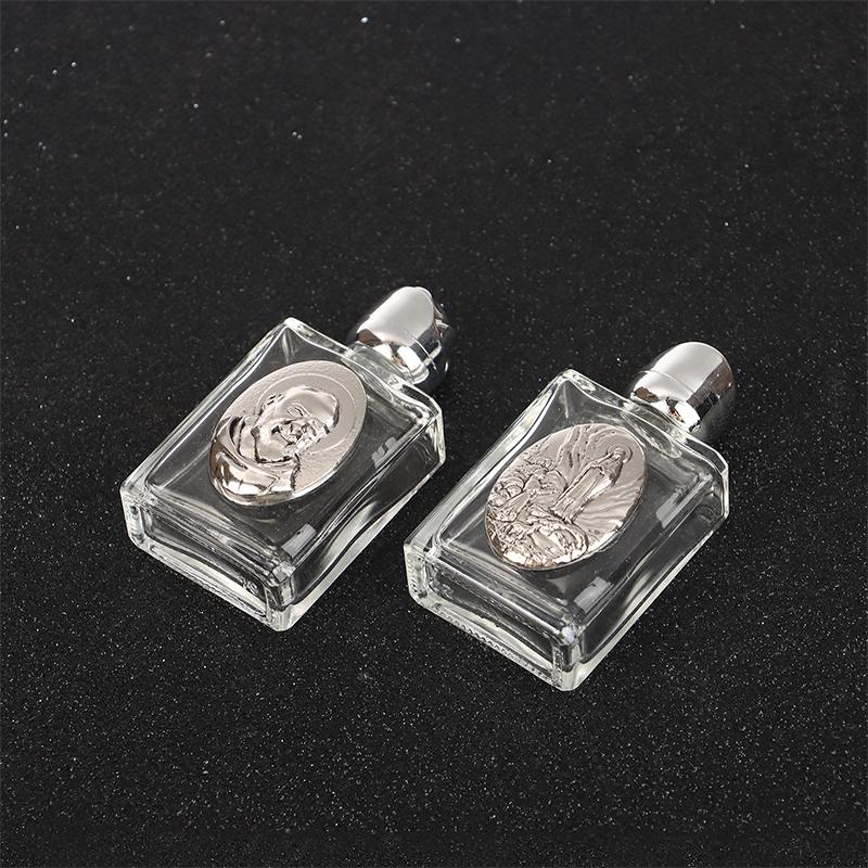12 Types Of Glass Holy Water Jesus Bottle Religious Cross Bottle Christian Virgin Sculpture Bottle Refillable Holy Water Bottle