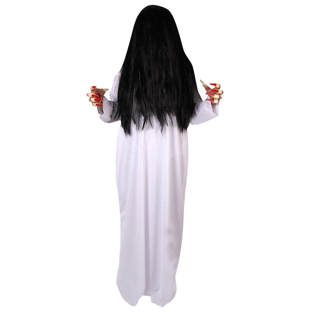 Sadako Costume Female Ghost Costume Ghost Cosplay Costume  Halloween Prank Props Horror Decorations Haunted House Decor
