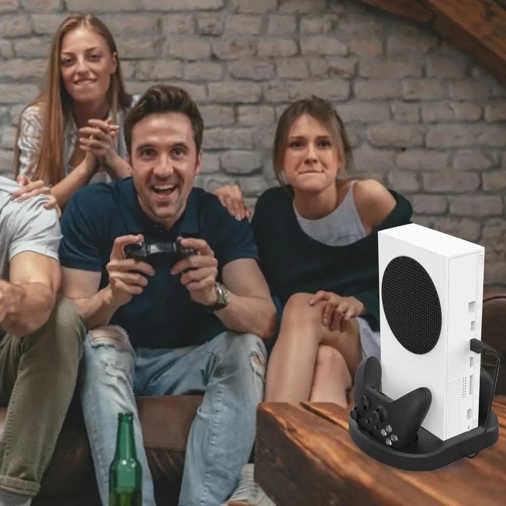 Vertical Stand + Cooling Fan Controller Charging Dock Holder for Xbox Series S