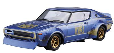 Aoshima Bunka Kyozai The Model Car Series Nissan KPGC110 The Legendary Kenmeri Racing Plastic Model 1/24 No.48 #73