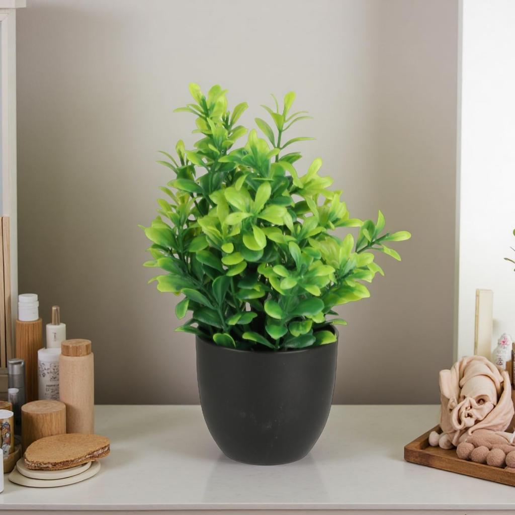 4-Pack Mini Potted Artificial Plants - Decorative Fake Plants for Home & Office