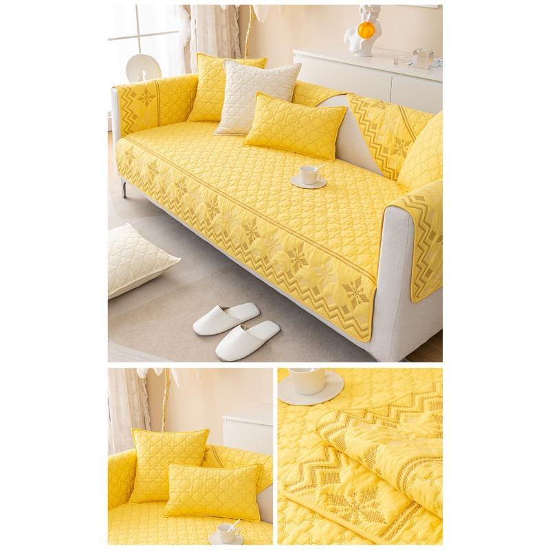 Sofa Cushion Four Seasons General Fabrics Leather Non-Slip Thickened Cushion Simple Modern