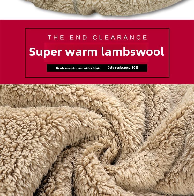 Pantaloni della tuta attillati in pelle di agnello spessa e calda, in velluto, da uomo, per autunno/inverno