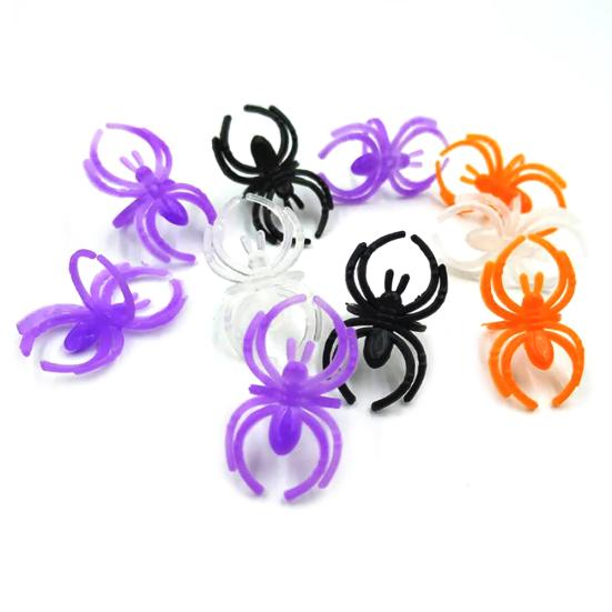 Plastic Spider/Bat Women Finger Ring Halloween Christmas Birthday Party Decor