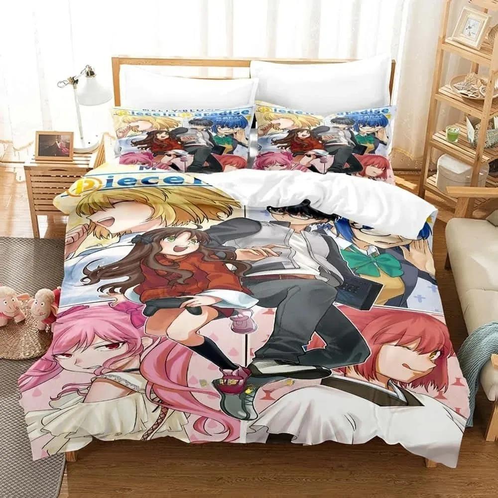Set da letto cartoni animati stampati in 3D Melty Blood Neco Arc Singolo Piazza e mezza Matrimoniale King Size Set da letto Camera da letto per adulti e bambini Set copripiumino
