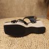 Fashion Women Sandals Summer Buckle Strap Wedge Sandals Brand Designer Chunky Platform Sandals Rivet Thick Sole Gladiator Shoes Woman