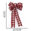 Large Decorative Plaid Bow For Christmas Tree Gift Box Festive Ribbon Door Hanger